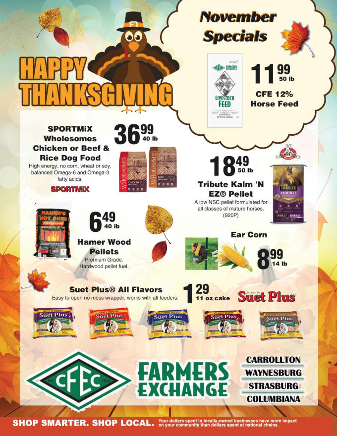 Farmers Exchange Monthly Specials